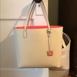 Cream Kate spade bag
